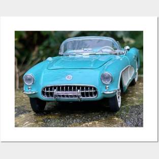 1956 Corvette in Turquoise Posters and Art